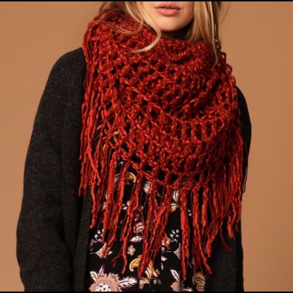 NEW💓Fringe Scarf || Boho Oblong - Picture 2 of 4